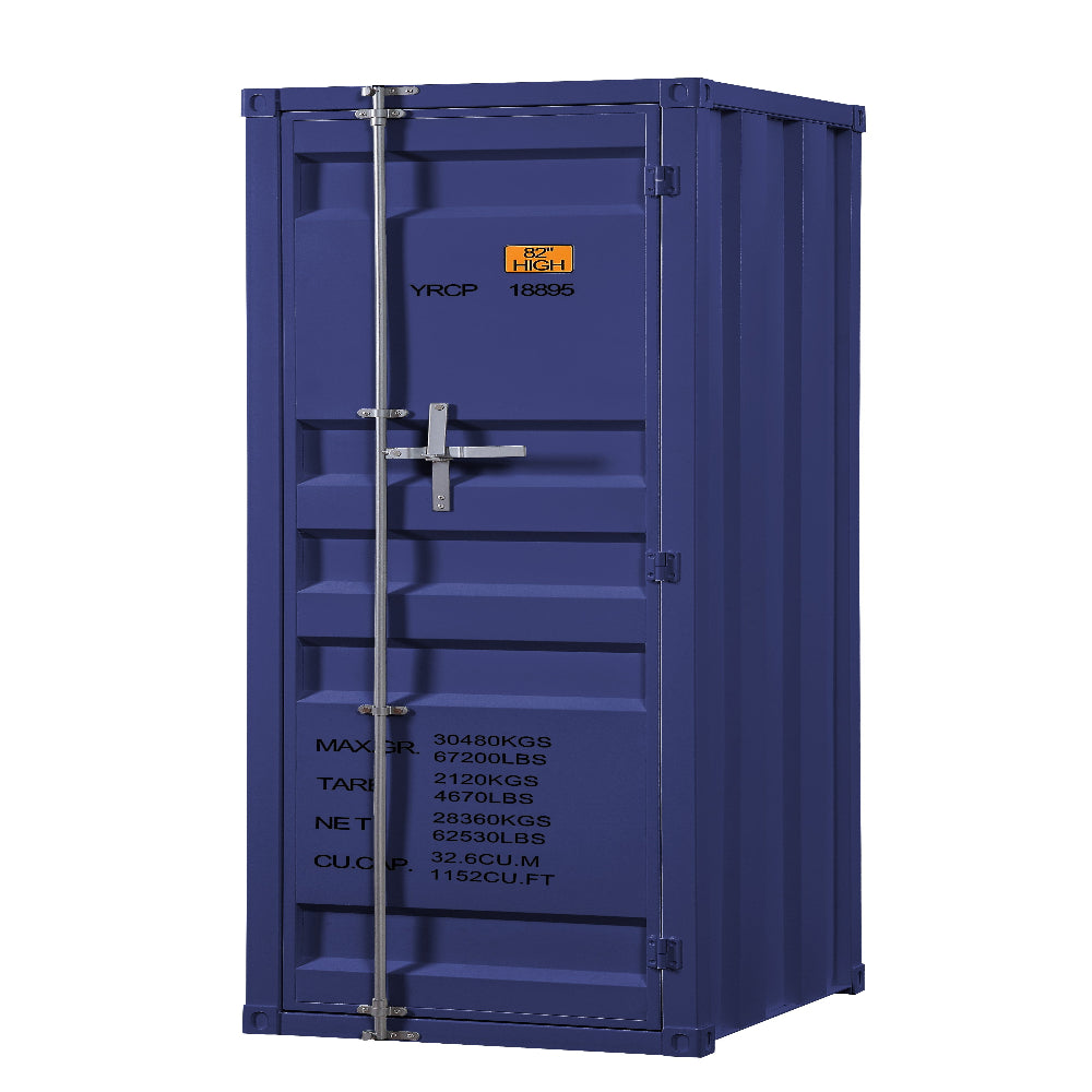 Wardrobe | Industrial Style | Metal | Recessed Door Front | Blue