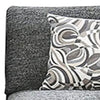 Chenille Fabric Upholstered Armless Chair with Pillow Dark Gray BM204648