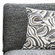 Chenille Fabric Upholstered Armless Chair with Pillow Dark Gray BM204648