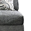 Chenille Fabric Upholstered Armless Chair with Pillow Dark Gray BM204648