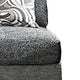 Chenille Fabric Upholstered Armless Chair with Pillow Dark Gray BM204648