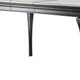 Wood and Mirror Dining Table with Extendable Leaf Gray and Silver BM204655