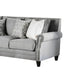 Fabric Upholstered Wooden Sofa with Nailhead Trims Gray BM204703