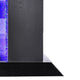 Wooden Dining Table with Pedestal Base Legs and LED Light, Black