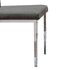 Metal Dining Side Chair with Acrylic Backing Set of 2,Gray and Silver BM204885