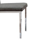 Metal Dining Side Chair with Acrylic Backing Set of 2,Gray and Silver BM204885