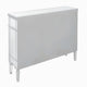 Wooden Accent Cabinet with 5 Drawers and Mirror Panel Inserts Clear BM204890