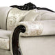 Chenille Fabric Upholstered Loveseat with Arched Back Beige and Brown BM205311