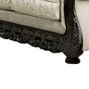 Chenille Fabric Upholstered Loveseat with Arched Back Beige and Brown BM205311