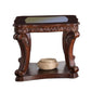 Traditional End Table with Cabriole Legs and Wooden Carving, Brown - BM205360 By Casagear Home