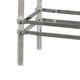 Square Glass and Metal End Table with Tubular Legs Silver and Clear BM205374