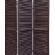 3 Panel Foldable Wooden Shutter Screen with Straight Legs Black BM205392