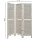 Room Divider | 3 Panel | Wood Shutter | Straight Legs | White