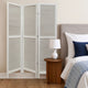 Room Divider | 3 Panel | Wood Shutter | Straight Legs | White