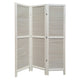 Room Divider | 3 Panel | Wood Shutter | Straight Legs | White