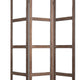 3 Panel Wood and Glass Screen with Window Pane Design Brown and Clear BM205399