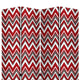3 Panel Foldable Canvas Screen with Chevron Print Red and White BM205407