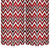 3 Panel Foldable Canvas Screen with Chevron Print Red and White BM205407