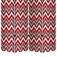 3 Panel Foldable Canvas Screen with Chevron Print Red and White BM205407