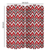 3 Panel Foldable Canvas Screen with Chevron Print Red and White BM205407