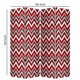 3 Panel Foldable Canvas Screen with Chevron Print Red and White BM205407
