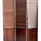Room Divider | 3 Panel | Wood Shutter | Traditional | Brown