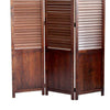 Room Divider | 3 Panel | Wood Shutter | Traditional | Brown