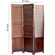 Room Divider | 3 Panel | Wood Shutter | Traditional | Brown