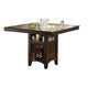 Transitional Style Wooden Counter Height Table with Storage, Brown