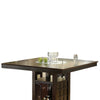 Transitional Style Wooden Counter Height Table with Storage Brown BM205422