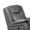 Leatherette Glider Recliner Chair with Stitched Details Gray BM205426