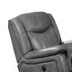 Leatherette Glider Recliner Chair with Stitched Details Gray BM205426