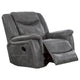 Leatherette Glider Recliner Chair with Stitched Details, Gray
