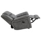 Leatherette Glider Recliner Chair with Stitched Details, Gray