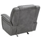 Leatherette Glider Recliner Chair with Stitched Details, Gray