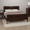 King Bed | Wood | Curved Panel Headboard | Brown