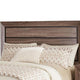Transitional Style California King Bed with Plank Headboard Taupe Brown