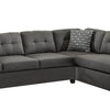 Fabric upholstered Tufted 2 Piece Sectional Sofa with Pillows Gray BM205490