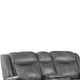Leatherette Recliner Wooden Loveseat with Power Cord and USB Docks Gray BM205506