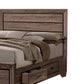 Wooden Queen Size Bed with 4 Spacious Side Rail Drawers Brown By Casagear Home BM205522