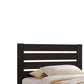 Contemporary Style Wooden Twin Size Bed with Slatted Headboard Brown - BM205567 By Casagear Home BM205567