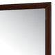 Contemporary Wooden Mirror with Rectangular Shape Brown and Silver BM205569