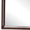 Contemporary Wooden Mirror with Rectangular Shape Brown and Silver BM205569