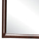 Contemporary Wooden Mirror with Rectangular Shape Brown and Silver BM205569