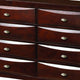 Transitional Wooden Dresser with 8 Spacious Beveled Drawers Brown BM205570