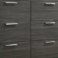 Wooden Dresser with Bracket Legs and 6 Spacious Drawers Oak Gray By Casagear Home BM205573