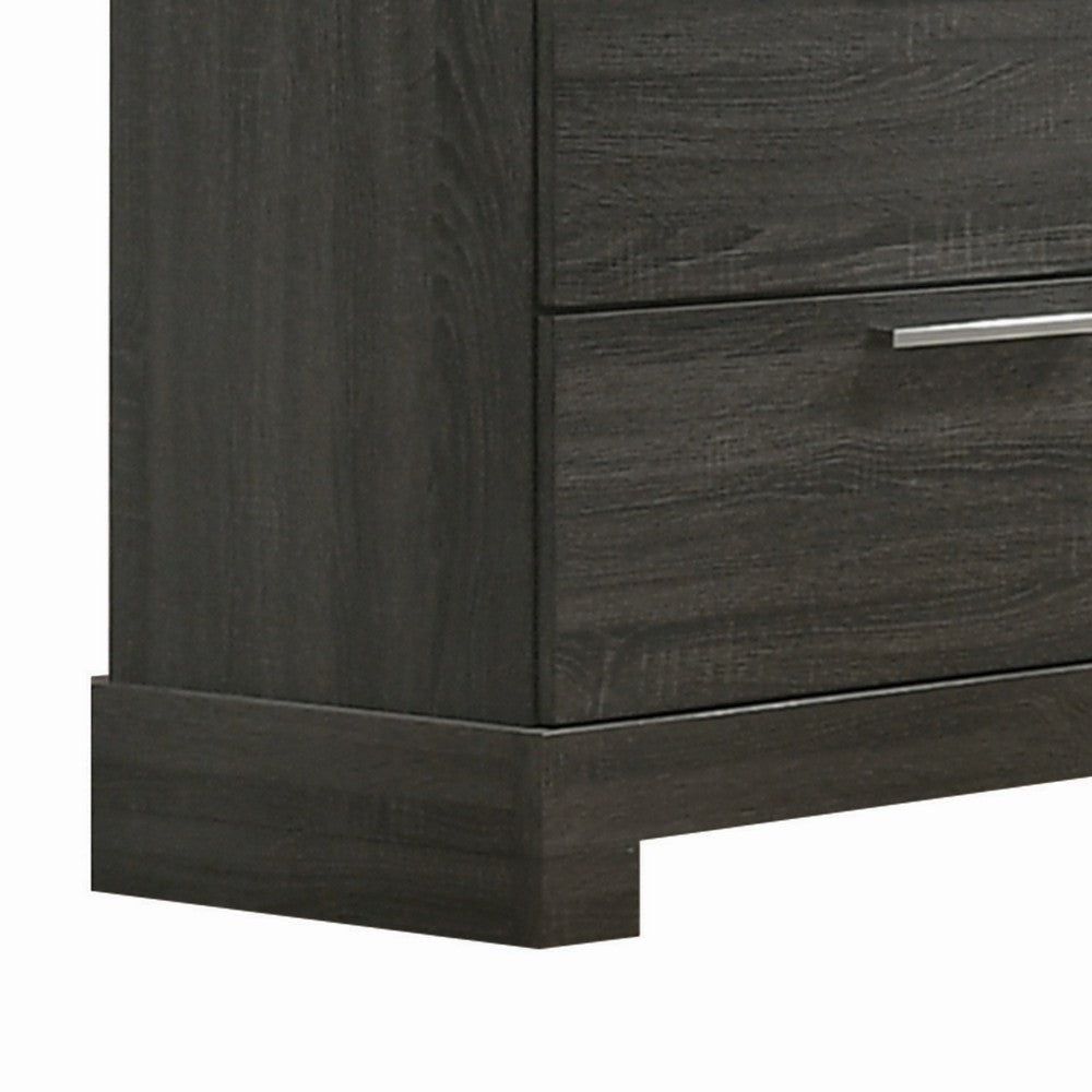 Wooden Dresser with Bracket Legs and 6 Spacious Drawers Oak Gray By Casagear Home BM205573