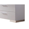 High Gloss Finish Wood and Metal Dresser with 6 Spacious Drawers,White By Casagear Home BM205574