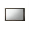 Transition Style Wooden Mirror with Rectangular Shape,Gray and Silver