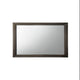 Transition Style Wooden Mirror with Rectangular Shape,Gray and Silver